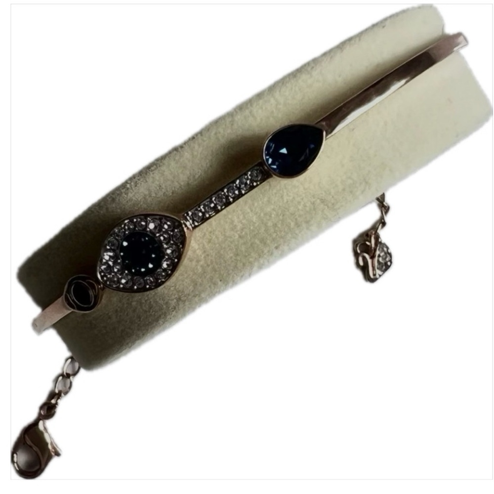 Swarovski Symbolica Evil Eye Rose Gold Bangle Bracelet - Picture 3 of 7
